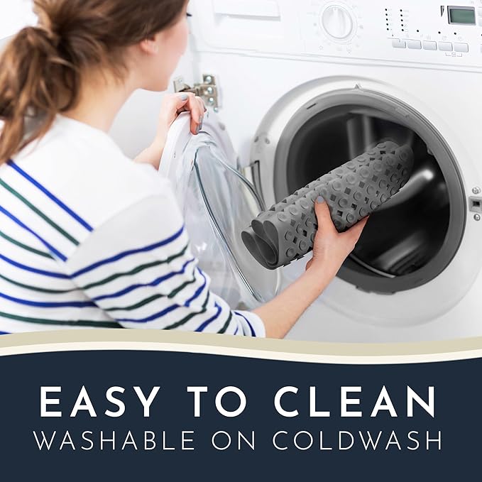 homerella® Bath Mat for Tub Non Slip Mold Resistant 35x16 - Shower Mat Non Slip Anti Mold - Bath Tub Mat Suction Cups incl. Hooks for Drying - Bathtub Mat Non Slip - ANI Slip Shower Mat Inside Tub