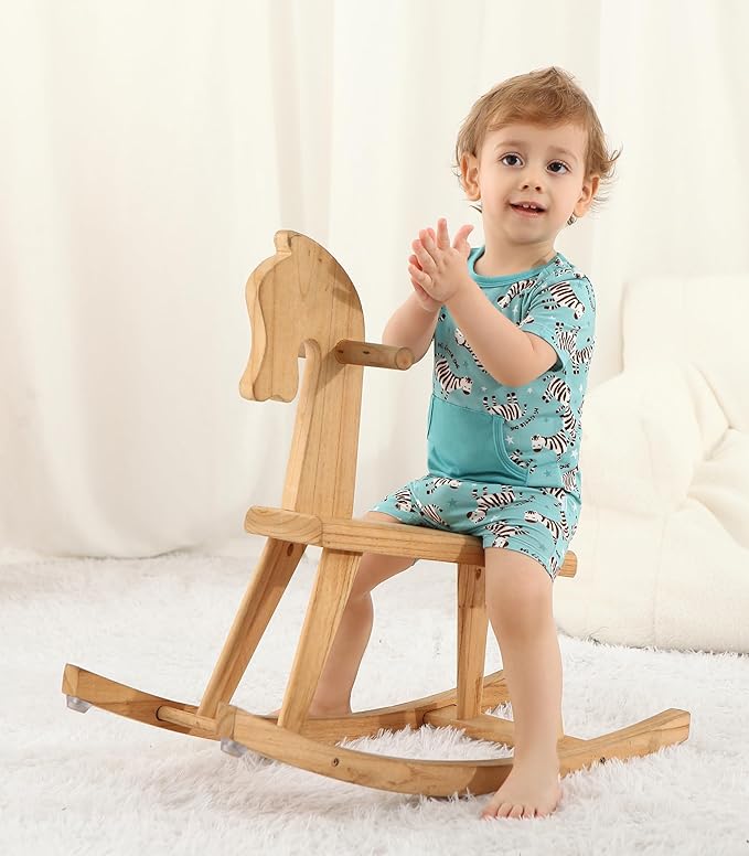 Baby Boy Romper Toddler Boys Short Sleeve Shorts Soft Jumpsuit Outfit Viscose Made from Bamboo