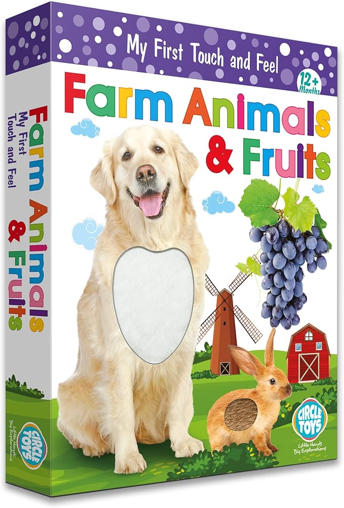 My Touch and Feel English Spanish Bilingual Picture Double Sided Sensory Flash Cards for Infant, Toddlers, Kids, Learn Animals, Fruits, and Vehicles, Fun Learning and Educational Flashcards