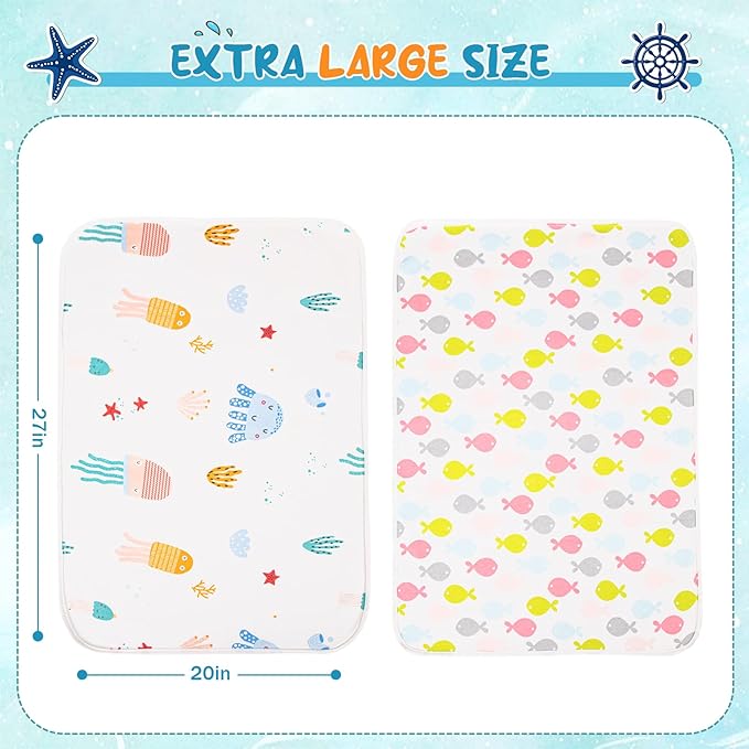 Diaper Changing Pad (Sea 20 * 27 inch-2pack)
