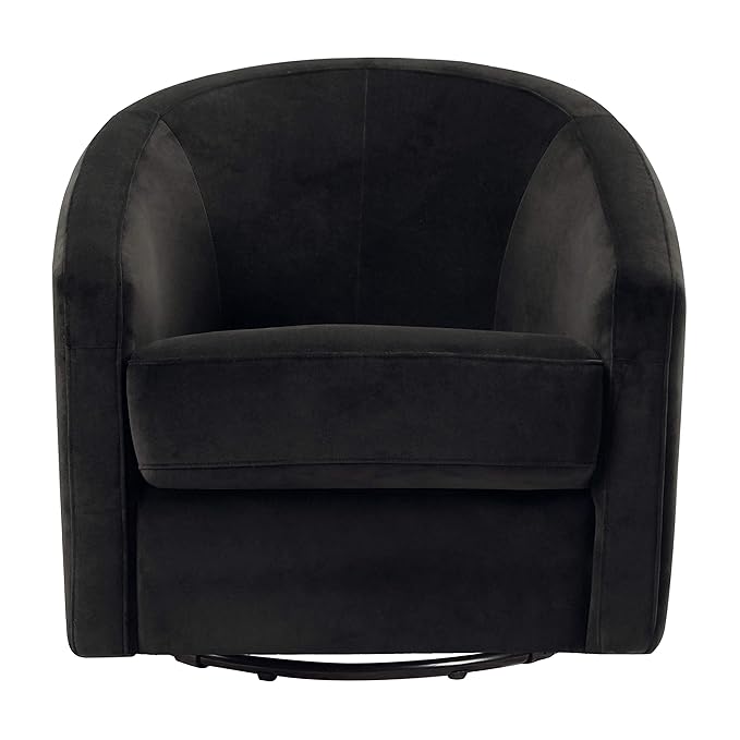 babyletto Madison Swivel Glider in Black Velvet, Greenguard Gold and CertiPUR-US Certified, 61.6 lb