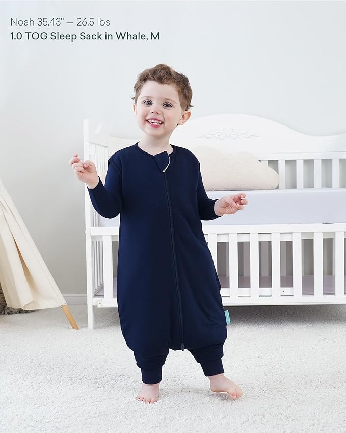 Supersoft Toddler Sleep Sack with Feet 1.0 TOG Premium Bamboo Viscose Sleep Bag Walker with Legs 12-18-24-2t-4t-5t