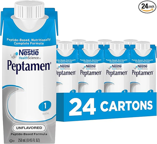 Nestle Peptamen Tube Feeding Formula Unflavored 250 mL Carton 24 Ct