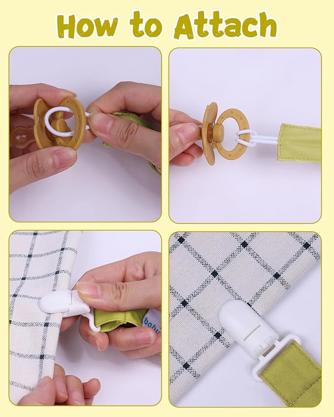 Babygoal Neutral Pacifier Clips, 6 Pack Binky Paci Holder Leashes for Baby Boys and Girls Fits for Most Pacifier, Binkie Styles & Baby Teethers & Toys and Gift