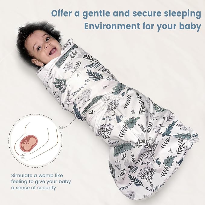 ZIGJOY Sleep Sack Swaddle 1.0 TOG Baby Wearable Blanket 100% Cotton Baby Swaddle Blanket for Newborns