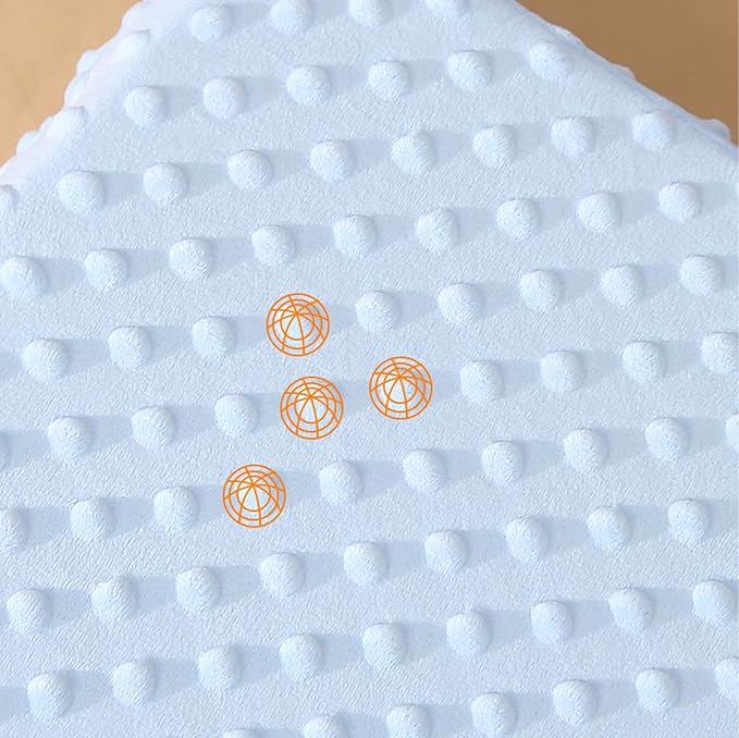 Wedge Pillow,19.3X 14.96x 4inches with Removeable Cover,30 Degree Incline（Blue-01）