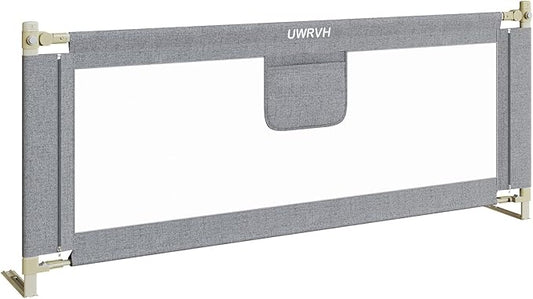 Bed Rails for Toddlers，Toddler Bed Rails，Bed Rail for Baby - Adjustable Height Bed Guard with Child Safety Lock, Universal Fit for King/Full/Twin Beds (Grey, 1 Side 39Inch)