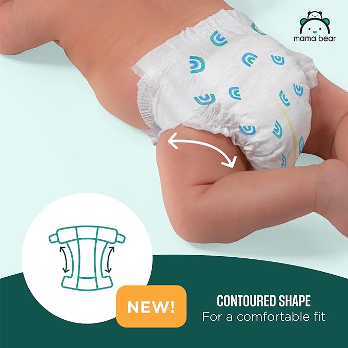 Amazon Brand - Mama Bear Gentle Touch Diapers, Size 3, 168 Count (4 packs of 42)