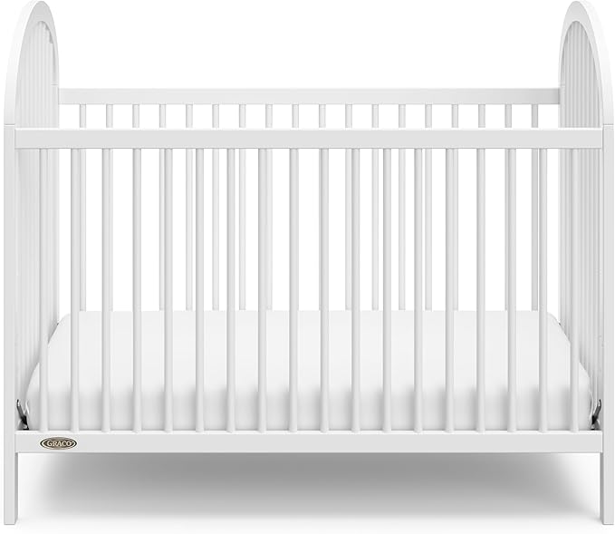 Graco Olivia Convertible Crib and Graco Premium Foam Crib & Toddler Bed Mattress Bundle (White) – GREENGUARD Gold Certified, Standard Crib Mattress, Baby Crib Converts to Toddler Bed & Daybed