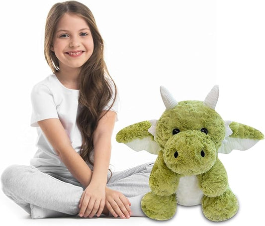 Little Flying Dragon - Cute Stuffed Animal Plush Toy - Adorable Soft Dragons Toy Plushies and Gifts - Perfect Present for Kids (Green,11.81in/30cm)