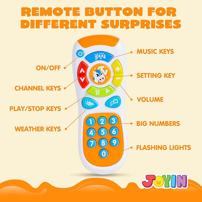 JOYIN Smartphone Toys for Baby, Remote Control Baby Phone with Music, Learning Toy, Birthday Gifts for Infants, Kids, Boys and Girls, Easter Basket Stuffers