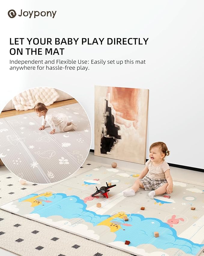 Baby Playpen with a Mat, 71"x59" Large PlayPen for Babies and Toddlers, Outdoor Play Yard for Baby Activity Center, Sturdy Safety Fence with Breathable Mesh and Anti-Slip Base