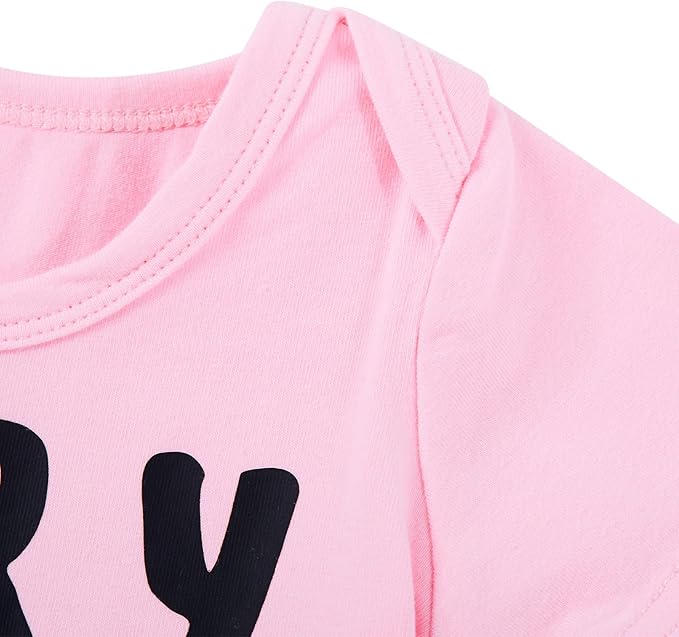 Funnycokid Baby Boys Girls Bodysuit Funny Newborn Romper Short Sleeve Infant Neutral Outfits Jumpsuit 0-12 Months