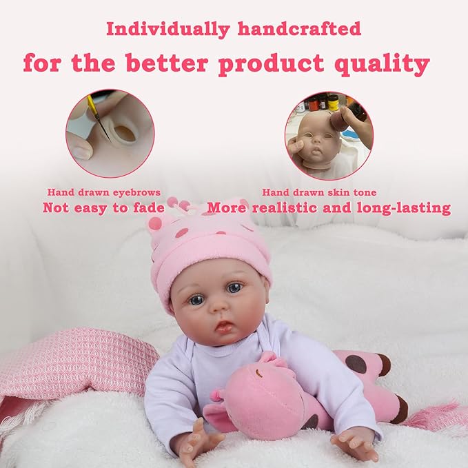 CHAREX Reborn Baby Dolls - 22 inches Realistic Newborn Soft Vinyl Baby Dolls Toy for Kids Age 3+