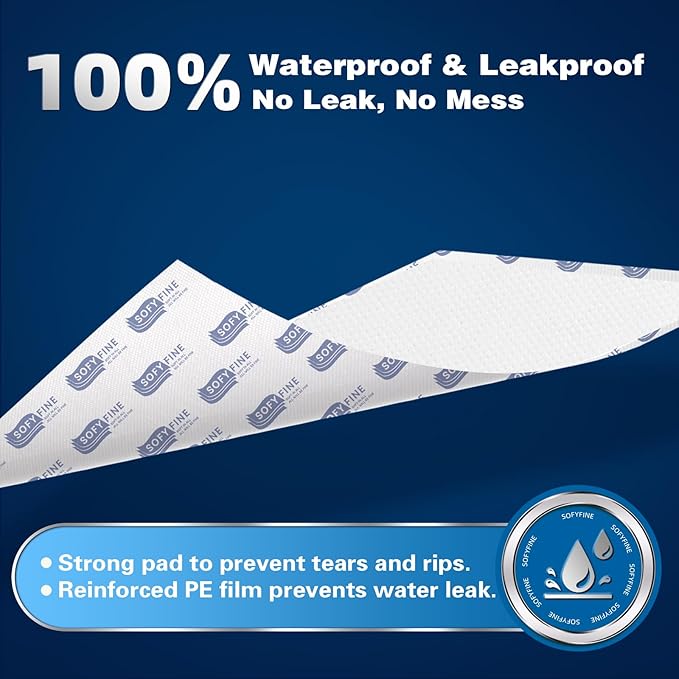 135 Gram Heavy Duty Chucks 36"x36" Disposable Tear Resistant Adult Incontinence Bed Pads,XXL Extra Large Thicken Puppy Pee Pad,10X Super Absorbency 360 Lb Transfer[20 Pads]