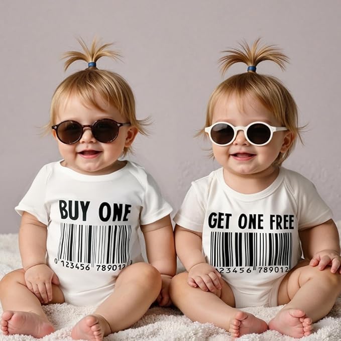 Newborn Baby Twins Clothes Funny Letter Print Romper Bodysuit Shirt Twins' Babys Gift Infant Boy Girl Fall Clothes