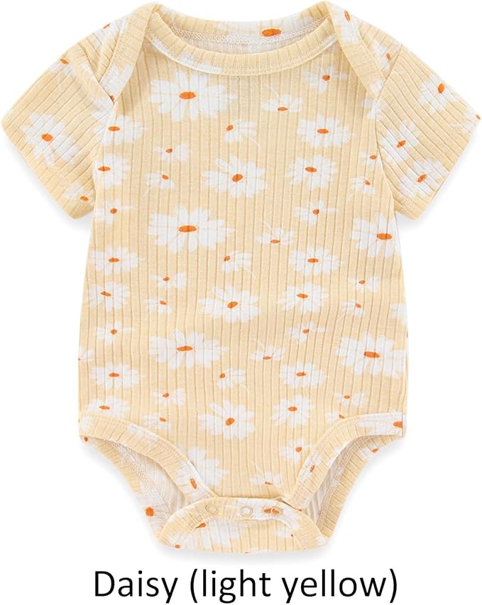 Baby Bodysuit Boy Girl Clothes Soft Newborn Infant Outfit Short Sleeve Romper