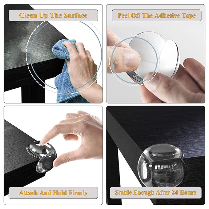 14 Pack Corner Protectors, Corner Guards Baby Proofing Corner Protectors Bumper Clear Corner Covers Cushion for Table Desk Fireplace Against Sharp Corner