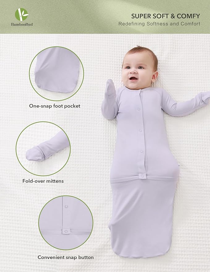 Baby Nightgowns Sleeper Gown Newborn Long Sleeve Pajama Gowns Unisex Viscose from Bamboo Infant Sleepwear