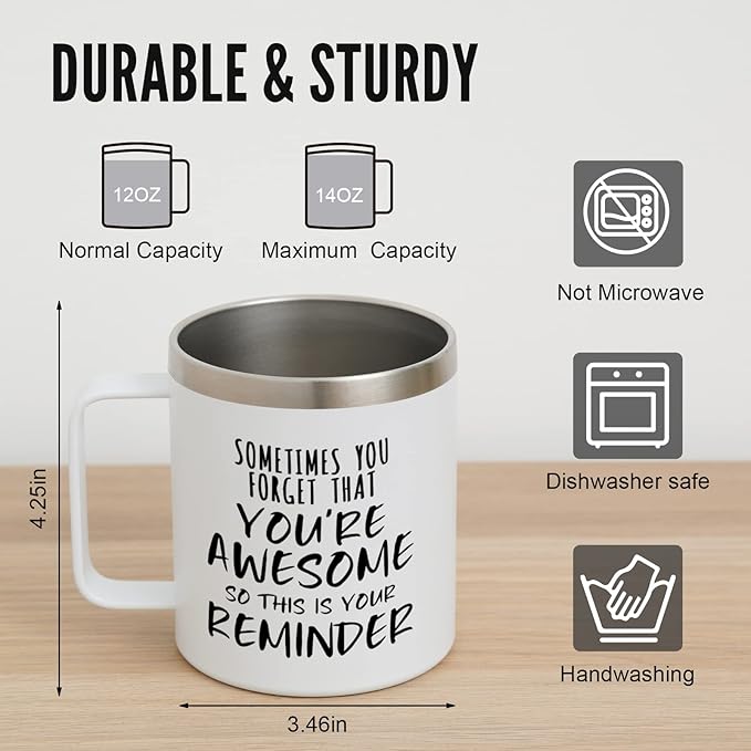 NOWWISH Gifts for Women, Inspirational Gifts, Thank You Appreciation Birthday Gifts for Coworker, Teacher, Mom, Wife, Sister - White