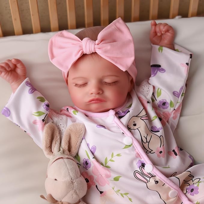 BABESIDE 20-Inch Lifelike Reborn Baby Doll with Vinyl Body – Realistic Poseable Newborn Doll with Accessories for 3+ Year Old Girls – Perfect for Pretend Play and Collecting