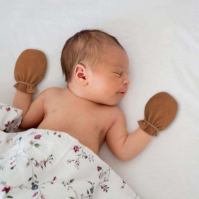 Cuffbow 16 Pairs Baby Mittens for Newborn Baby Boys Girls Infant Toddler Mittens No Scratch Gloves for Babies 0-6 Months