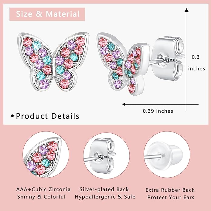 Butterfly Earrings Birthday Christmas Jewelry Gifts for Daughter Granddaughter Niece Butterfly Lover