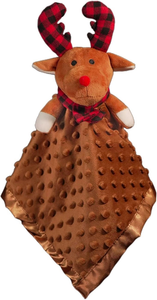 Baby Security Blanket Loveys for Babies Elk Stuffed Animal Snuggle Toy for Baby Girls and Boys Newborn
