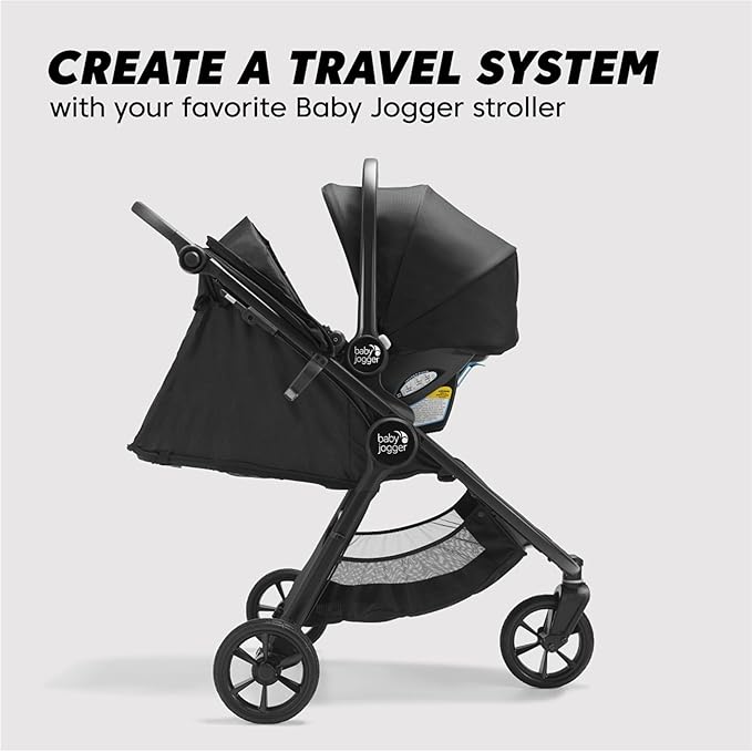 Baby Jogger City GO 2 Infant Car Seat, Frosted Ivory – Lightweight Rear-Facing Infant Car Seat, Travel System Compatible, Taxi-Safe