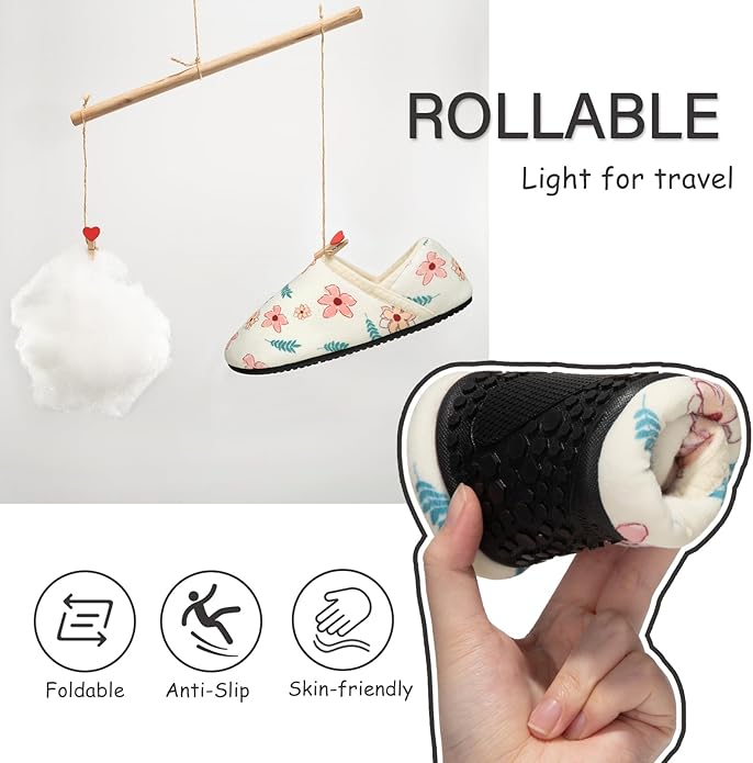 ATHMILE House Slippers for Women Men Indoor Barefoot Slippers Socks Furry Slip on House Shoes Cozy Comfy for Home Bedroom Travel Yoga