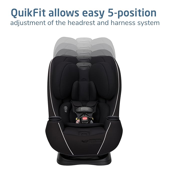 Maxi-Cosi Pria Max 3-in-1 Convertible Car Seat, Infant to Toddler Car Seat, ClipQuick Magnetic Chest Clip, Quick-Install Latch, Machine-Washable Cover, 5-100 lbs, Caspian Caviar