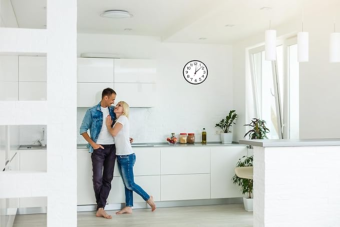 | 14 Inch | Modern | Quartz | Analog | Home | Office | School | Gym | Indoor | Outdoor | Near Silent | Unbranded | Classic | Black | Battery Operated | Modern Décor