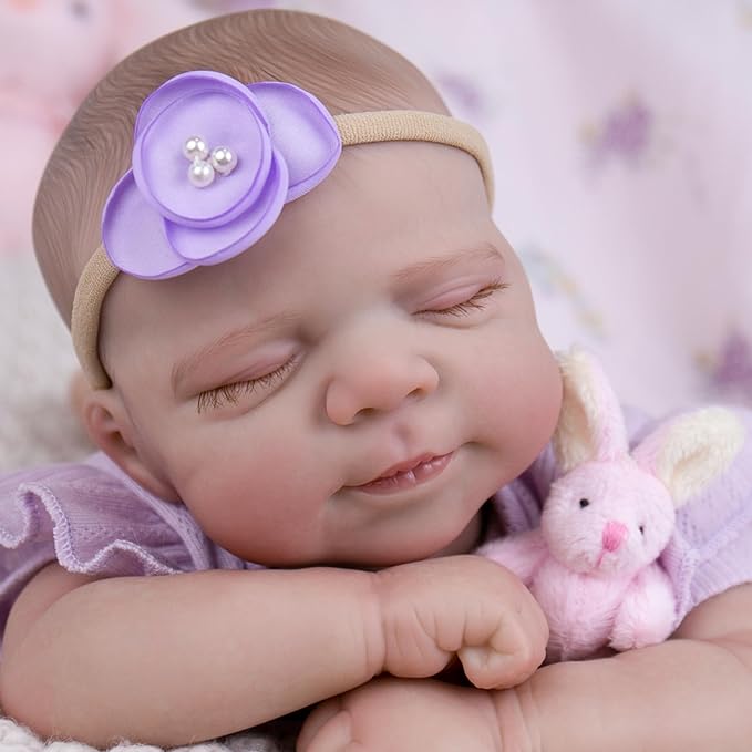 Milidool Realistic Reborn Baby Dolls - 20 Inch Real Life Baby Girl, Lifelike Doll Newborn Baby with Soft Cloth Body for Kids Age 3+ Gift