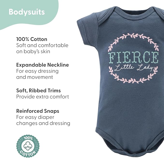 The Peanutshell Baby Layette Gift Set for Girls - 16 Piece New Born Girl Gift Set, Baby Clothes, 0-9 Months - Prairie Floral