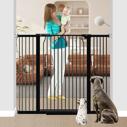 40.5" Tall Baby Gate 29.9-49.2" Wide No Drilling Tall Pet Gate Cat Gate Extra Wide Baby Gate Safety,Extra Narrow Auto-Close for Indoor Stairs, Doorways, and Kitchen