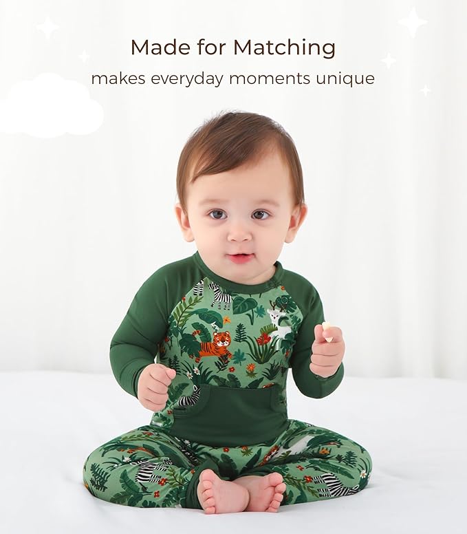 Baby Boys Girls Romper-Viscose Made from Bamboo, Long Sleeve Jumpsuits Soft Footless Rompers, Unisex