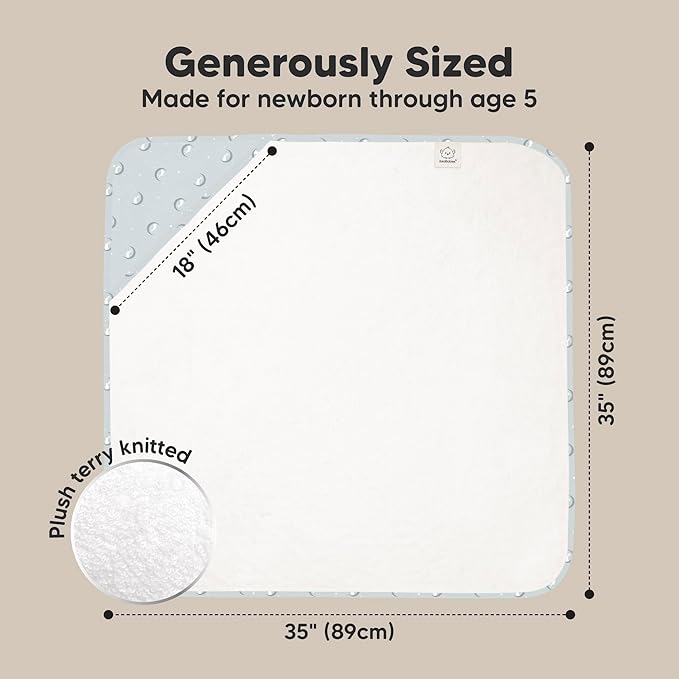 KeaBabies Hooded Baby Towel for Newborn - Viscose Derived from Bamboo Large Baby Bath Towels with Hood for Boys, Girls, Toddler, Extra Absorbent & Soft Newborn Bath Essentials (Lunaris)