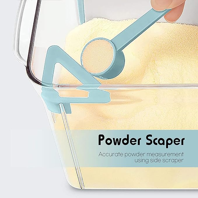 Formula Dispenser Container with Scraper and Scoop 730g Milk Powder BPA-Free Airtight Formula Storage Container 1700ml - Non-Slip Design