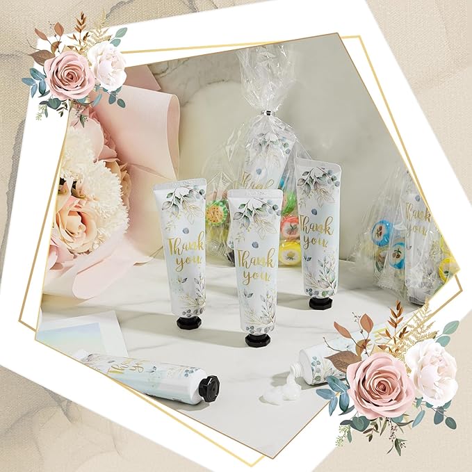 48 Sets Baby Shower Hand Cream Bulk Thank You Baby Shower Favors Bridal Thank You Hand Cream for Guests Travel Size Lotion with Organza Bags