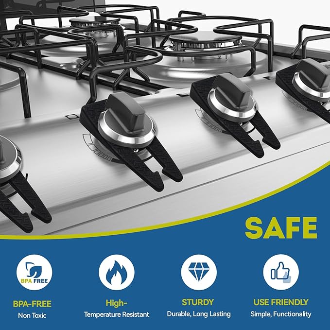 Stove Knob Safety Covers Baby Proof, Gas Stove Knob Covers for Child Safety, (5Pack)