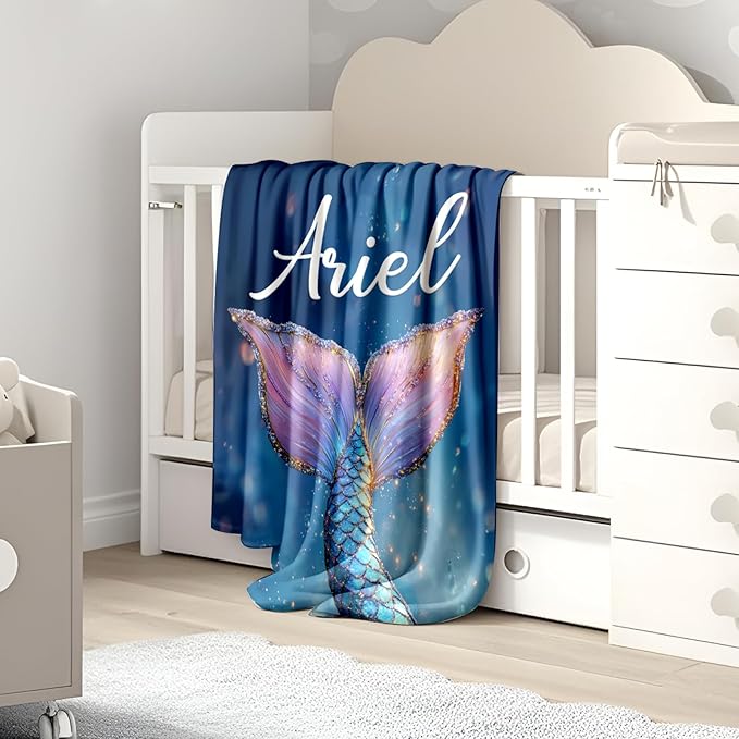 Ships Next Day, Personalized Baby Blanket for Boys Girls - Printed in USA, Custom Baby Blanket with Name Super Soft Plush Flannel, Easter Christmas Brithday Gifts for Baby Shower Kids Toddlers Newborn