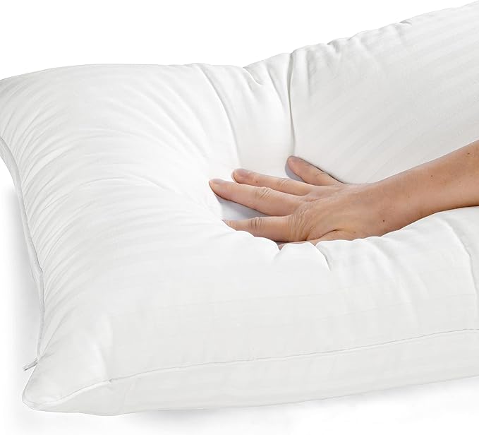 EverSnug Adjustable Pillows for Sleeping, Cooling Support, Set of 2 (Queen, Goose Feather)