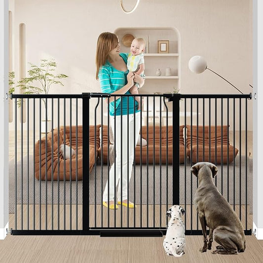 40.5" Tall Baby Gate 68.5-71.2" Wide No Drilling Tall Pet Gate Cat Gate Extra Wide Baby Gate Safety,Extra Narrow Auto-Close for Indoor Stairs, Doorways, and Kitchen