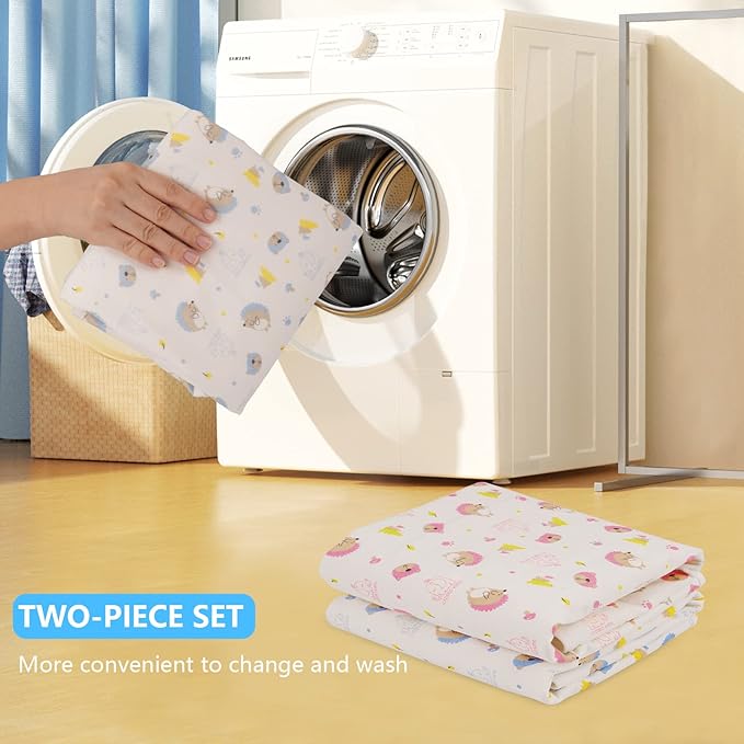 1 Pcs 27x35Inches Waterproof Changing Pads,Reusable Leak Proof Crib Disaper Pads,Portable Unisex Baby Changing Mat for Home&Travel.(Blue)