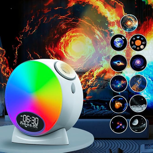 Smart Galaxy Star Projector, 13 in 1 HD Planetarium Star Projector for Bedroom, Atmosphere Light with Alarm Clock Timed Starry Night Light for Gaming Room,Bedroom,Home Theater