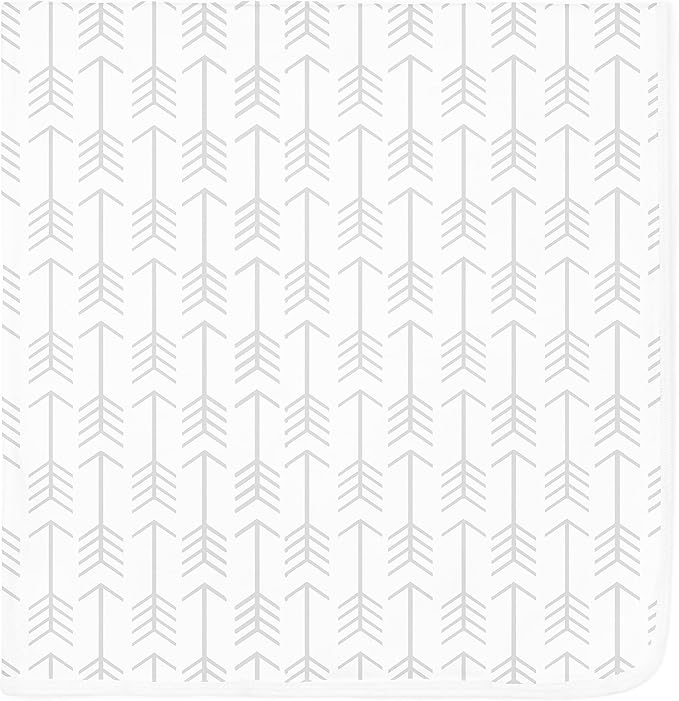 Baby Blankets – Soft Pure Cotton Blankets – 6 Pack of Breathable Swaddle Blankets – Unisex Baby Swaddle Blanket for Boys and Girls in Grey & White Designs – Multi Use Blankey – 30 x 30 inches