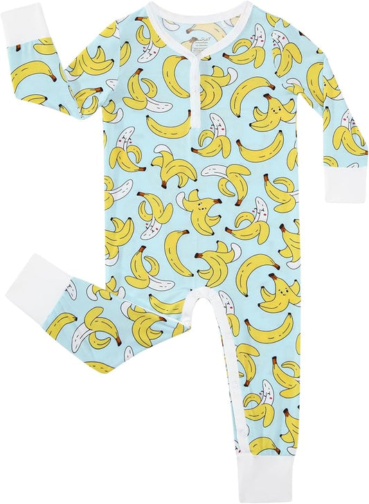 Baby Boys Girls Romper-Viscose Made from Bamboo, Long Sleeve Jumpsuits Soft Footless Rompers, Unisex