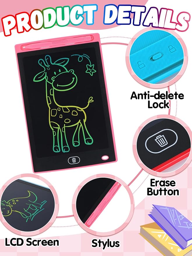 24 Pack LCD Writing Tablet for Kids Bulk - 8.5in Colorful Drawing Tablet Erasable Doodle Board, Educational Learning Travel Toys for 3 4 5 6 7 8 Kids, Kindergarten and Preschool Must Haves
