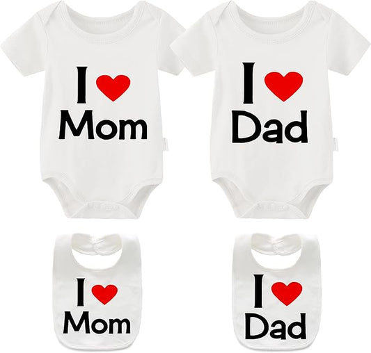 YSCULBUTOL Baby Twins Bodysuit Perfect Together Best Friend Newborn Romper Toddler Unisex Twin Outfit