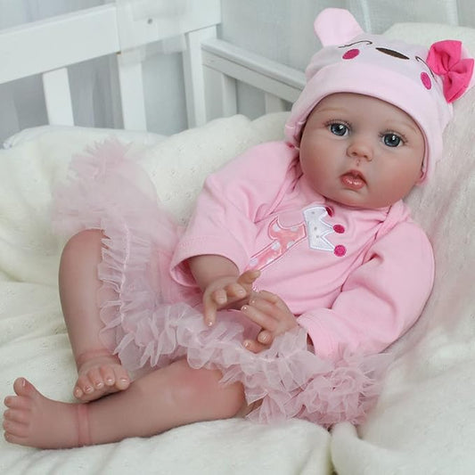 CHAREX Lifelike Reborn Baby Dolls - 22 Inch Realistic Newborn Baby Doll Soft Body Real Life Baby Dolls Girl with Accessories Gifts for Kids Age 3 + & Collection